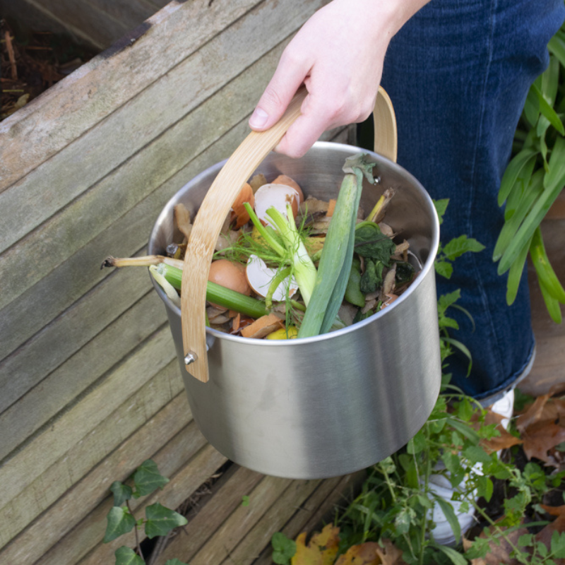 Seau à Compost d'Intérieur en Inox - 7 L