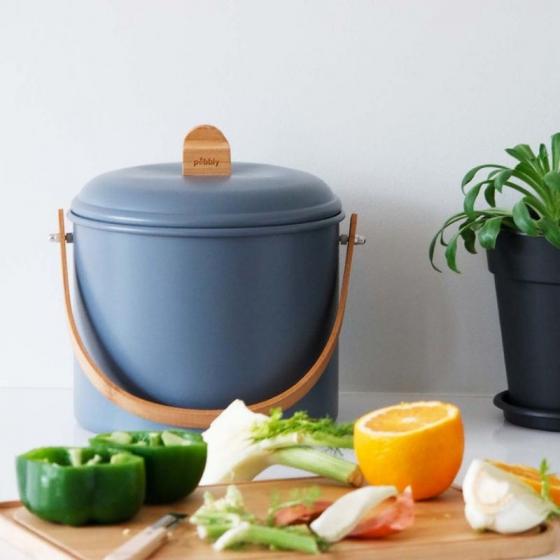 Seau à Compost d'Intérieur en Acier - 7 L