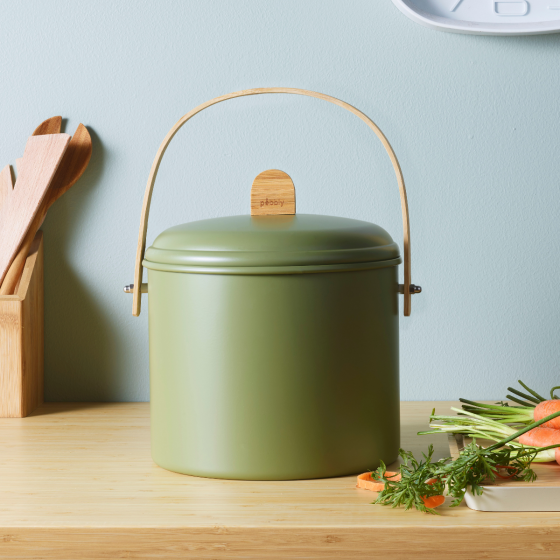 Seau à Compost d'Intérieur en Acier - 7 L