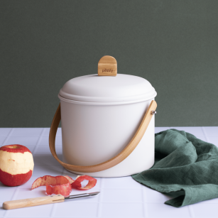 Indoor Steel Compost Bucket with Odor Filter - 3.5 L
