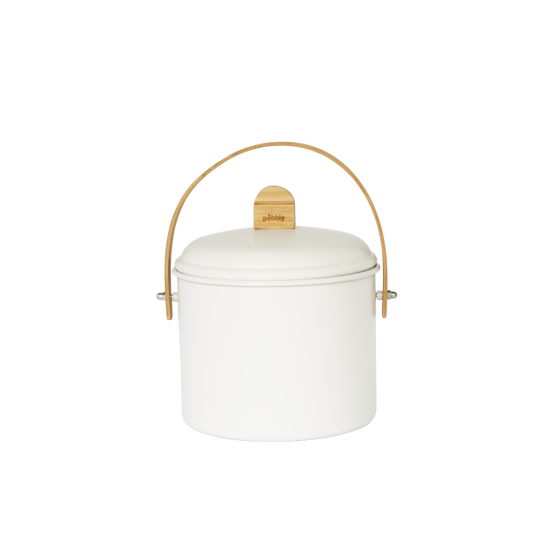 Indoor Steel Compost Bucket with Odor Filter - 3.5 L
