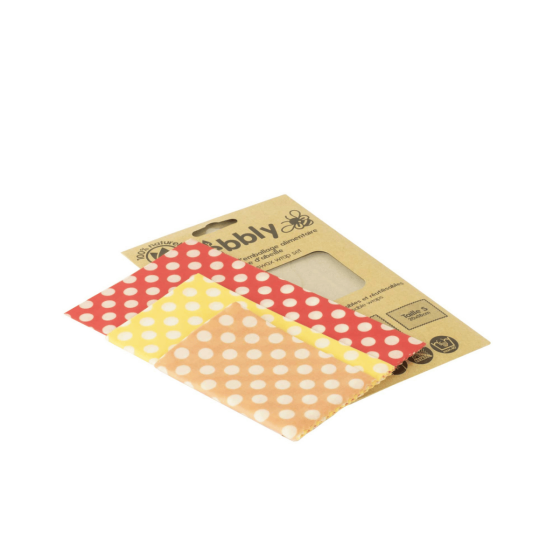 Set Mit 3 Bienenwachstüchern Für Lebensmittelverpackung