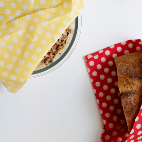 Set Mit 3 Bienenwachstüchern Für Lebensmittelverpackung