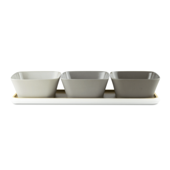Aperitif Set: 3 Bowls and a Tray