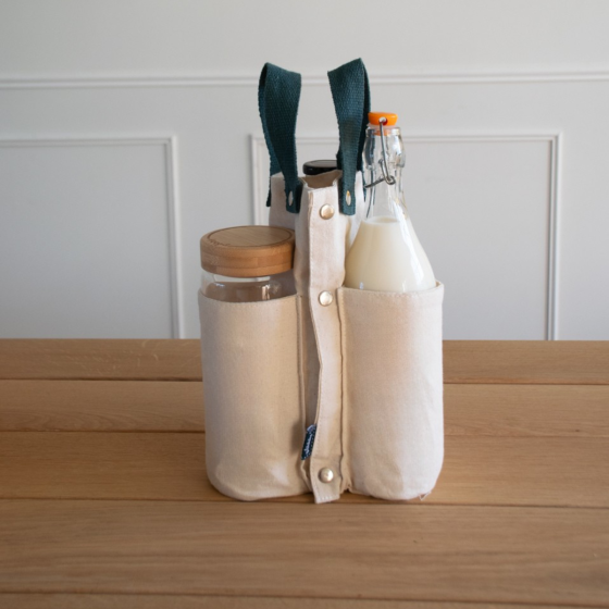 Organic Cotton Bottle Bag