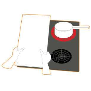 Planche de Protection pour Plaque de Cuisson - Demi format