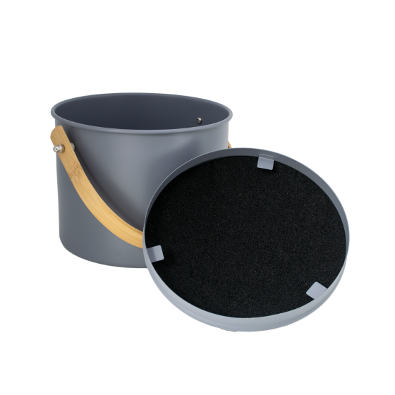 Seau à Compost d'intérieur en Acier avec Filtre Anti-Odeurs - 3,5 L