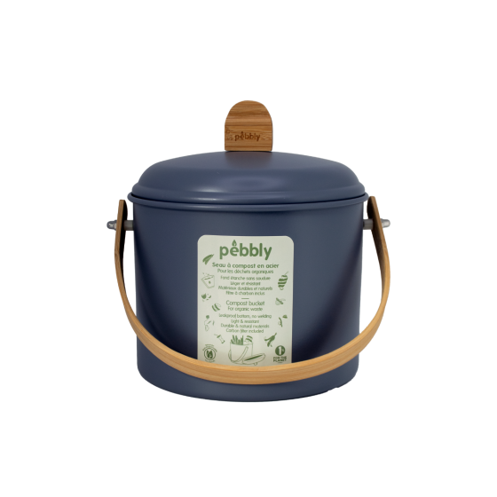 Indoor Steel Compost Bucket with Odor Filter - 3.5 L