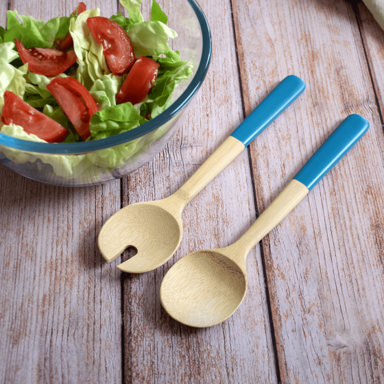 Couverts à Salade en Bambou