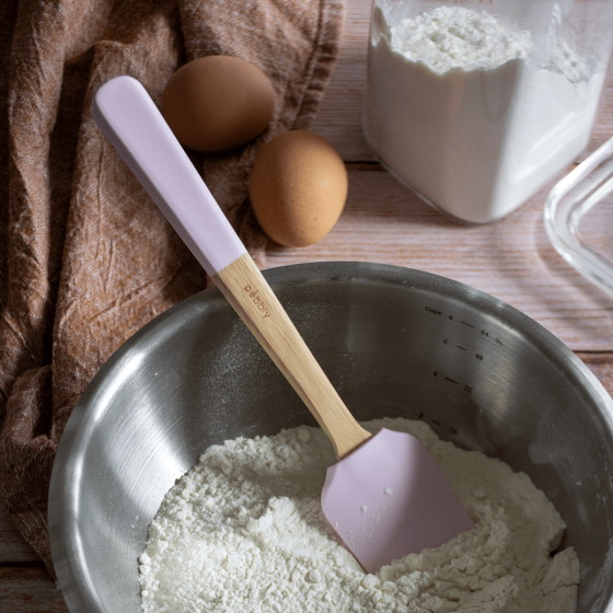 Spatule en Silicone et Bambou - PASTEL