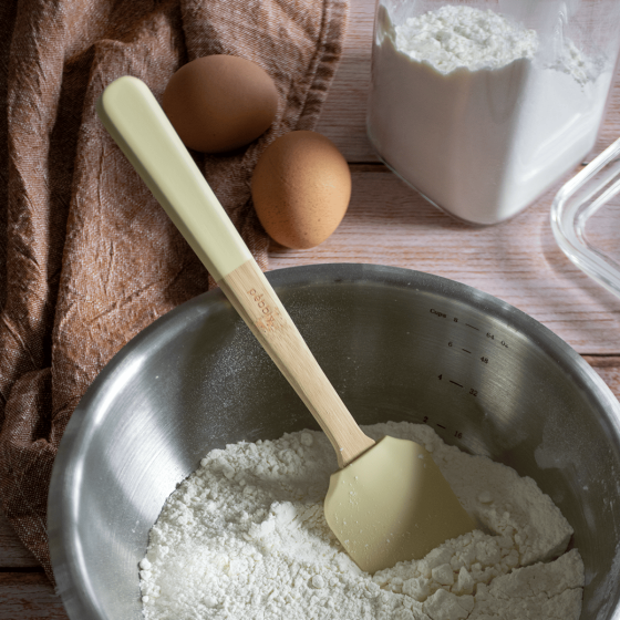 Spatule en Silicone et Bambou - PASTEL
