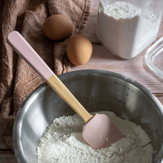 Spatule en Silicone et Bambou - PASTEL