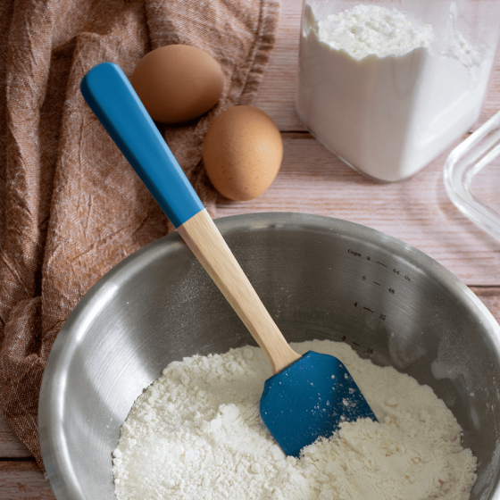Silicone and Bamboo Spatula – 12 Colors