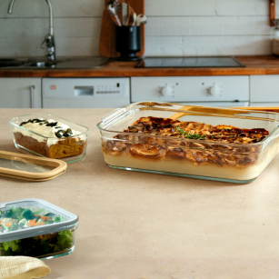 Set Cuisson et Conservation en Verre - 3 pièces