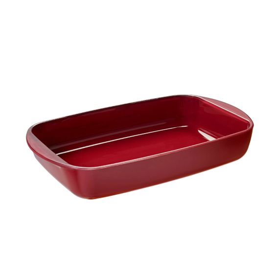3 Plats à Four en Verre - Rouge Grenat