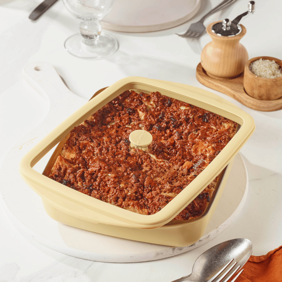 3 Glass Baking Dishes - Cream