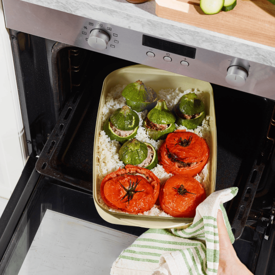 3 Plats à Four en Verre - Crème