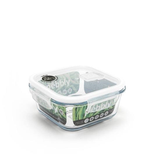 2 square glass jars (320 ml and 800 ml)