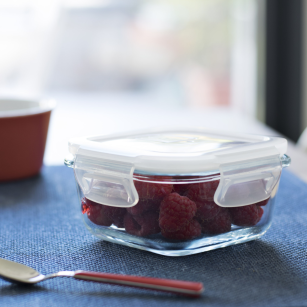 2 square glass jars (320 ml and 800 ml)
