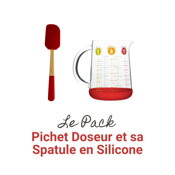 Pichet de 1 litres et sa Spatule en Silicone