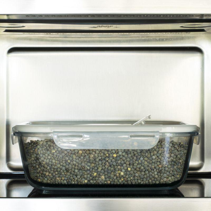 3 rectangular glass jars (1, 1.2 and 1.5 litres)