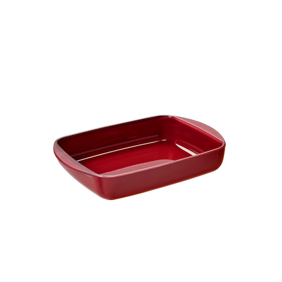 2 Glass Baking Dishes - Garnet Red