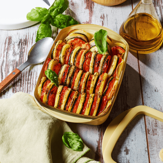 2 Plats à Four en Verre - Crème