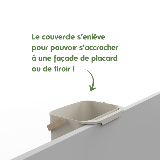 Seau à Compost Rectangulaire en Plastique Recyclé